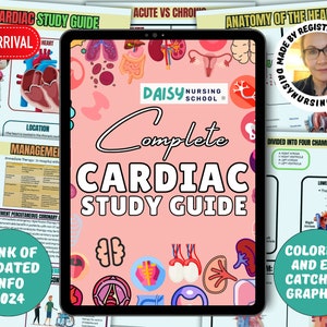 Cardiac Disorders Nursing Notes 2024: Med Surg Study Guide (Digital Download)