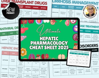 Guía de estudio de enfermería en farmacología hepática: Hoja de referencia 2025 (Descarga digital)
