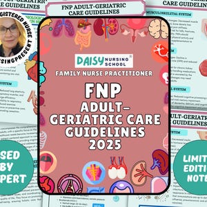 Adult/Geriatric Nurse Practitioner Clinical Guide and Reference/Notes, Guidelines & Resources, Reference for new NP/RN, FNP study guide