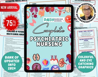 Ultimate Psychiatric Mental Health Nursing Study Guide Bundle with Most Important Psychiatric Disorders, Nursing School Notes Bundle 2023-24