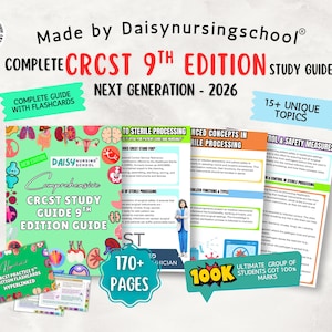 CRCST Study Guide 2026, Flashcards, Sterile Processing Technician Exam, Hyperlinked (Digital Download)