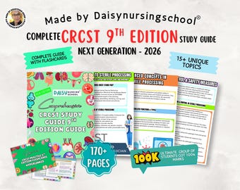 CRCST Study Guide 2026, Flashcards, Sterile Processing Technician Exam, Hyperlinked (Digital Download)