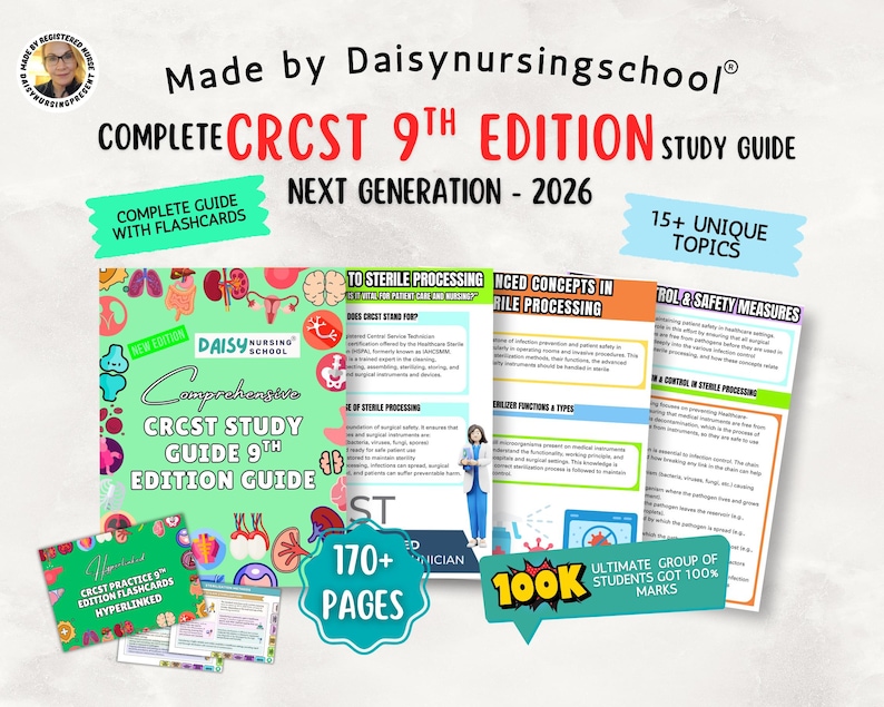 CRCST Study Guide 2026, Flashcards, Sterile Processing Technician Exam ...