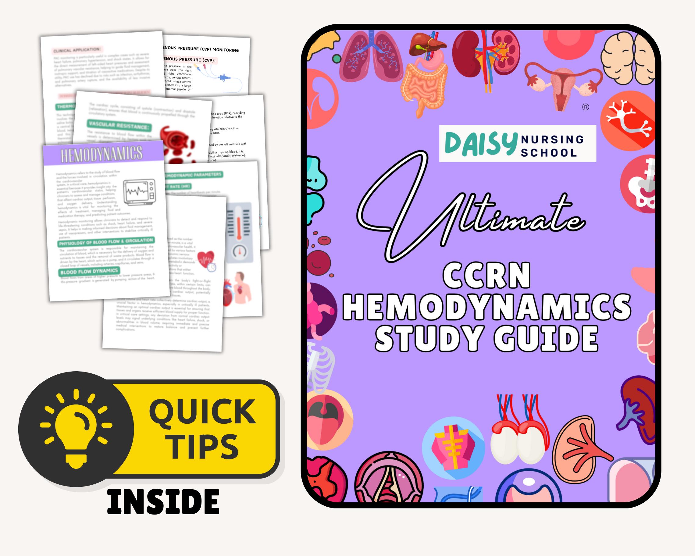 CCRN Hemodynamics Crash Course | ICU Critical Care Nursing Notes ...