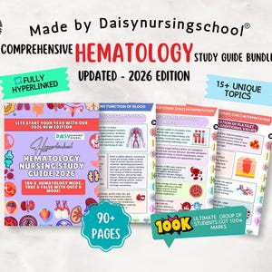 Przewodnik do nauki pielęgniarstwa hematologicznego 2026 AKTUALIZACJA: Zaburzenia hematologiczne, hiperłącze (wersja cyfrowa do pobrania)