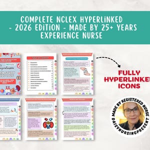 NEW Complete NCLEX Study Guide Bundle: Nursing Notes, Hyperlinked (Digital Download) image 9