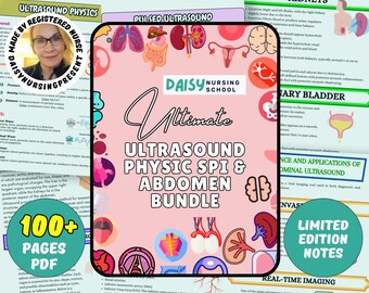 Ultrasound Physics SPI & Abdomen Study Notes Bundle (Digital Download)