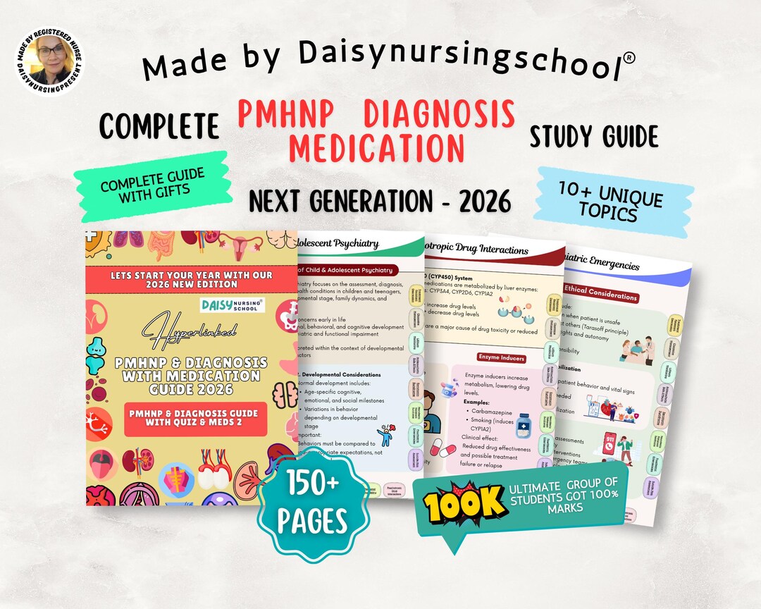 PMHNP Study Guide | Complete Guide for Psychiatric-mental Health Nurse ...