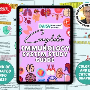Immunology Nursing Notes: Immune System Study Guide (Digital Download)