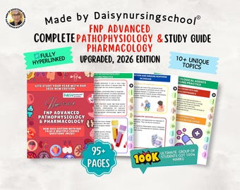 FNP Pharmacology & Pathophysiology Study Guide, Hyperlinked 2026 Edition (PDF)