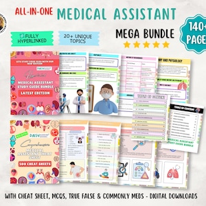 Medical Assistant Study Guide: Hyperlinked NEW, CMA Exam Prep, MA Notes (Digital Download)