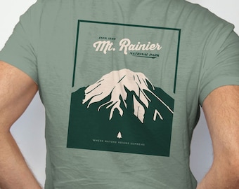 T-shirt Mt Rainier National Park, comfortkleuren, uniseks T-shirt