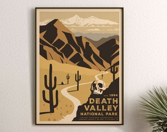 Death Valley National Park Poster, California Print, Desert Wall Art, Southwest Wall Art, Death Valley Art