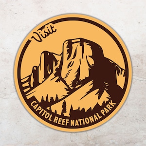 Capitol Reef National Park Sticker, Utah Waterproof Vinyl Sticker, Water Bottle Decal, Bumper, Laptop, Travel