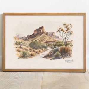 Big Bend National Park Poster, Texas Poster Nationalpark Kunst, Texas Wandkunst, Texas Druck, Nationalpark Geschenk, Big Bend Poster, Kinderzimmer Kunst