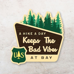 Arte del Parque Nacional, pegatinas Kindle o calcomanía de coche, pegatina de vinilo para hidroflask o pegatina de computadora portátil, pegatina de senderismo de regalo del Parque Nacional