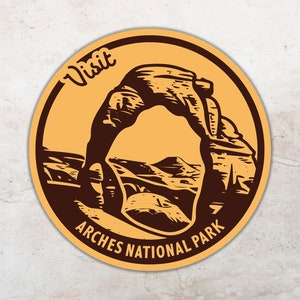 Arches National Park Sticker, Utah Waterproof Vinyl Sticker, Water Bottle Decal, Bumper, Laptop, Travel