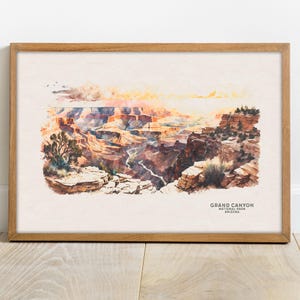 Grand Canyon National Park Poster, Grand Canyon Poster, Travel Poster Wall Art, National Park Art Print, Arizona Poster, Birthday Gift