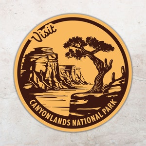 Canyonlands National Park Sticker, Utah Waterproof Vinyl Sticker, Water Bottle Decal, Bumper, Laptop, Travel