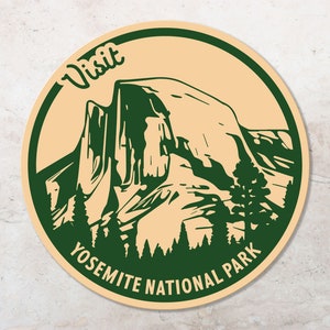 Yosemite National Park Sticker, Half Dome Sticker, California Decal, Waterproof Vinyl, Water Bottle Sticker, Camping And Hiking Sticker