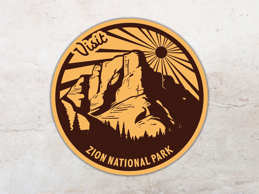 Zion National Park Sticker, Utah Waterproof Vinyl Sticker, Water Bottle ...