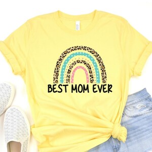 Mommy Rainbow Shirt, Best Mom Ever Shirt, Leopard Rainbow Mama Shirt, Blessed Mama Shirt, Retro Mothers Day Gift, Happy Mothers Day Shirt