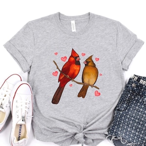 Cardinal T-shirt, Cardinal Bird T-shirt, Cardinal Lovers T-Shirt, Cardinal Lovers Shirt, Cardinal Couple Cute Shirt