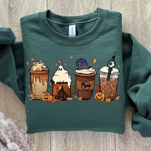 Skeleton Coffee Cups halloween shirt,Coffee Cups halloween drinks shirt,Skull Coffee Cup Sweatshirt,Halloween drink shirt,Coffee Lover shirt