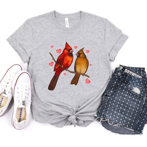 Cardinal T-shirt, Cardinal Bird T-shirt, Cardinal Lovers T-Shirt, Cardinal Lovers Shirt, Cardinal Couple Cute Shirt
