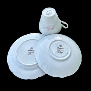 Vintage Montfort Staffordshire Bone China Tea Set. Biltons England. Set consist of 1x Tea Plate, 1x Cup, 1x Saucer. Delicate Romantic Motifs image 10