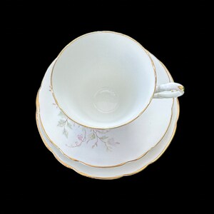 Vintage Montfort Staffordshire Bone China Tea Set. Biltons England. Set consist of 1x Tea Plate, 1x Cup, 1x Saucer. Delicate Romantic Motifs image 3