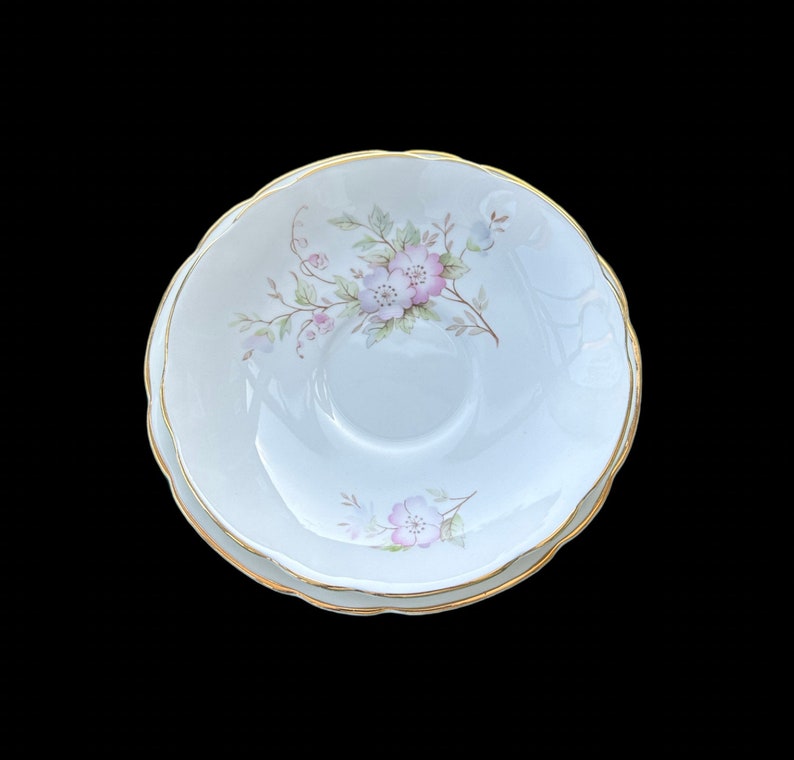 Vintage Montfort Staffordshire Bone China Tea Set. Biltons England. Set consist of 1x Tea Plate, 1x Cup, 1x Saucer. Delicate Romantic Motifs image 5