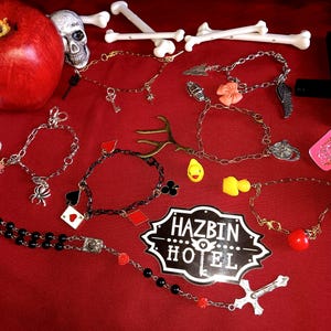 Hazbin Hotel Themed Charm Bracelets