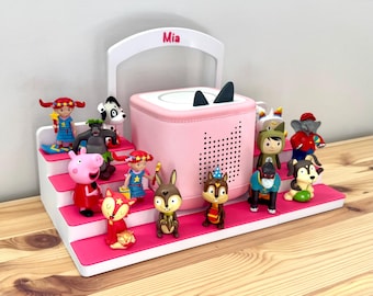 Personalised Toniebox 2 Shelf Large | Magnetic Figure Storage, Tonie Stand & Charging Holder