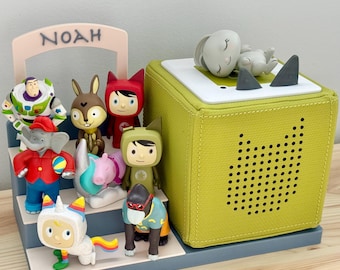 Personalised Toniebox 1 Shelf Small: Magnetic Figure Storage, Tonie Stand & Charging Holder