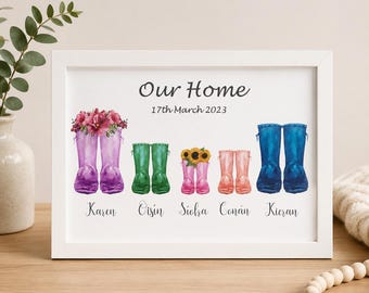 Family Gift, Personalised Family Gift, New Home, New Home Gift, Home Art, Personalised Gift, Family, Digital Art, Farm Art.