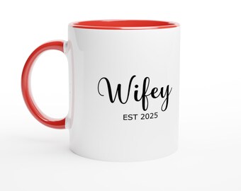 Wifey mug, wife mug, wedding mug, wifey present, wedding gift, couple mug,