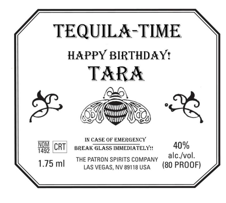 Custom Tequila Label Etsy