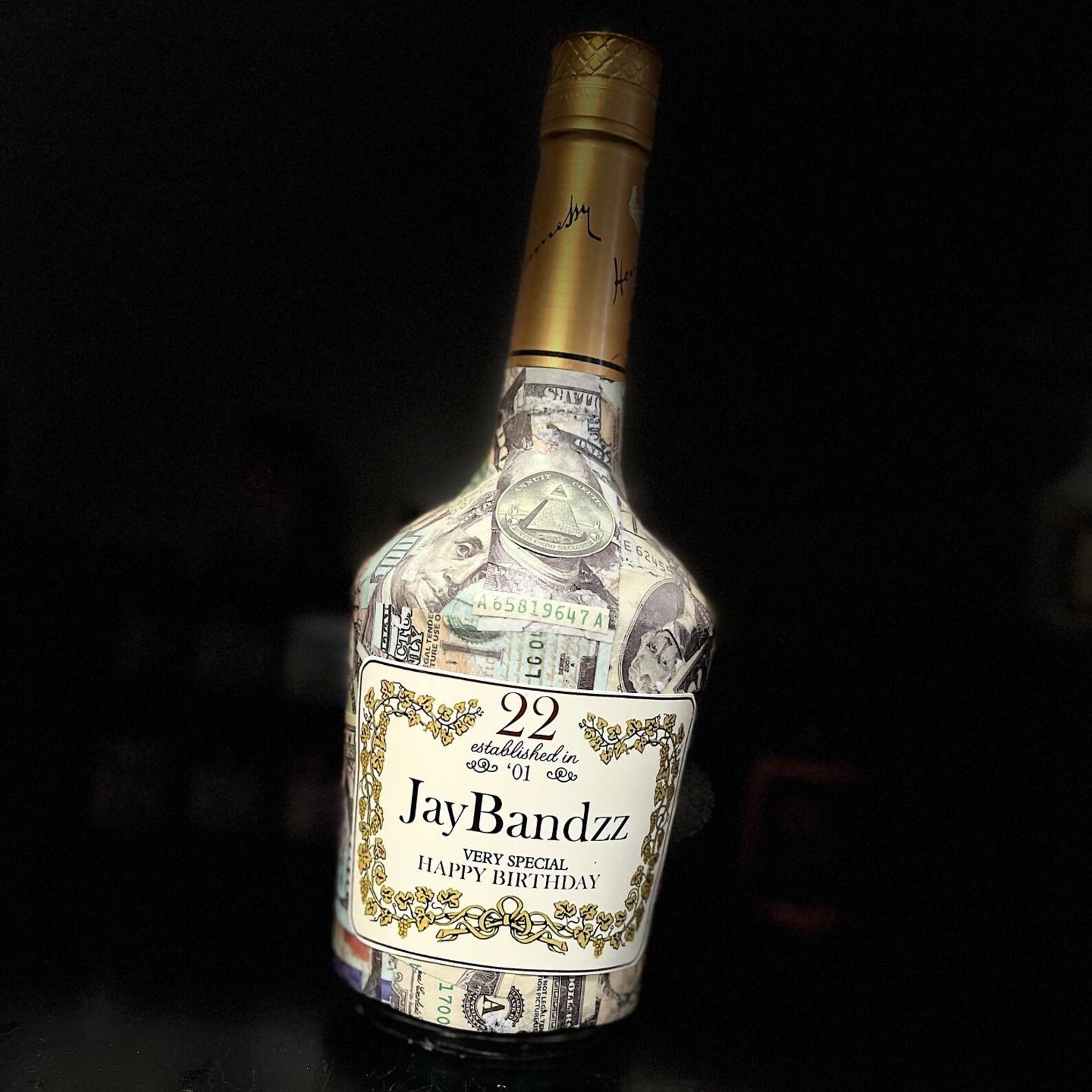 Custom Hennessy Bottle Etsy