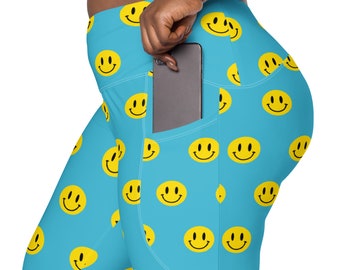 Smiley Face Leggings with pockets