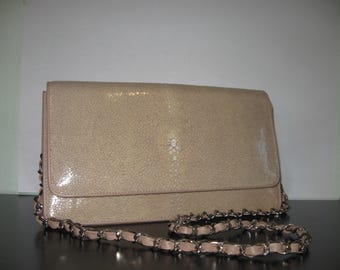 Stingray leather clutch handbag