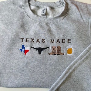 Texas Made Embroidered Sweatshirt Crewneck