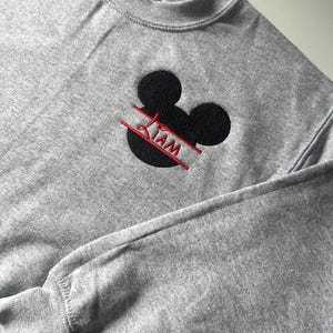 Personalized Mouse Embroidered Sweatshirt Toddler & Youth Sizes Custom Name