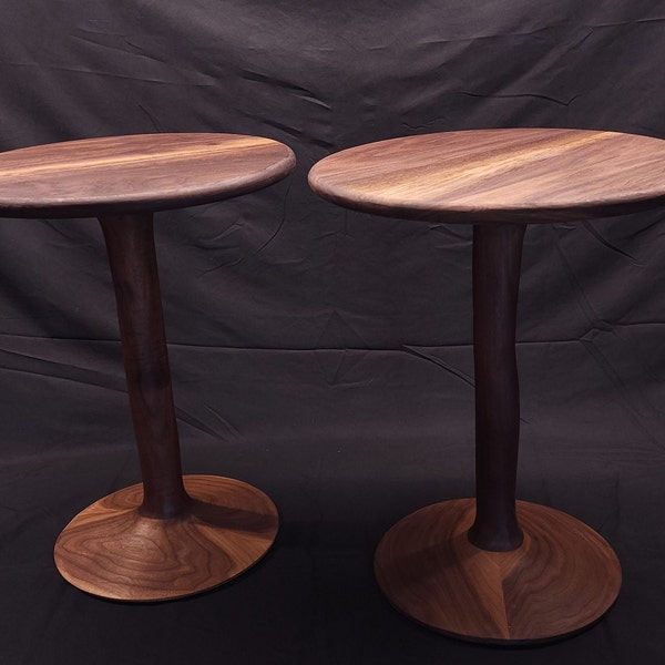 Walnut End Table Etsy