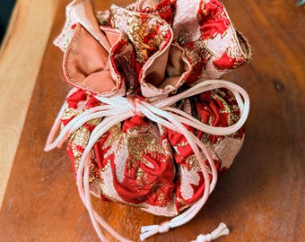 The Fiery One 7-Pocket Dice Bag | DnD Dice Bag
