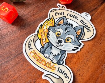 Fireball Wolf DnD Sticker