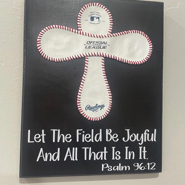 Baseball Cross Plaque