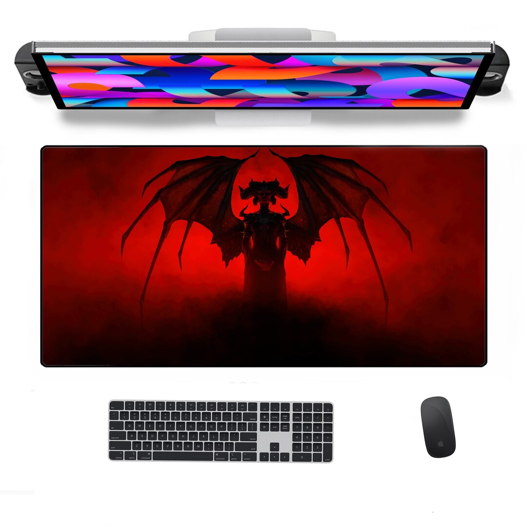 Big Gaming XXL Mouse Pad Desk Mat Mousepad Diablo Dark Devil Evil Red
