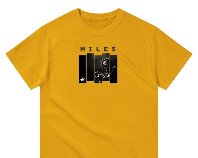 Miles Vintage-Style Jazz Icon T-Shirt - Heavyweight Unisex Crewneck T-shirt - Gift for music lover or musician - Jazz fan t-shirt