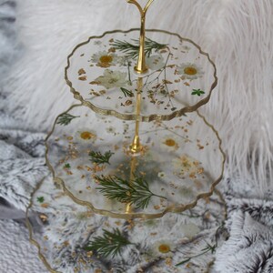 RESIN CAKE Stand With Dried Flowers | Resin Decor | Cake Stand | Cake Decor | Afternoon Tea | Home Gift | Resin Art